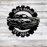 Custom Metal Car Garage Signs with Led Light Metal Car Sign Metal Garage Wall Art Dad’s Gift for Mechanic Men Cave Decor